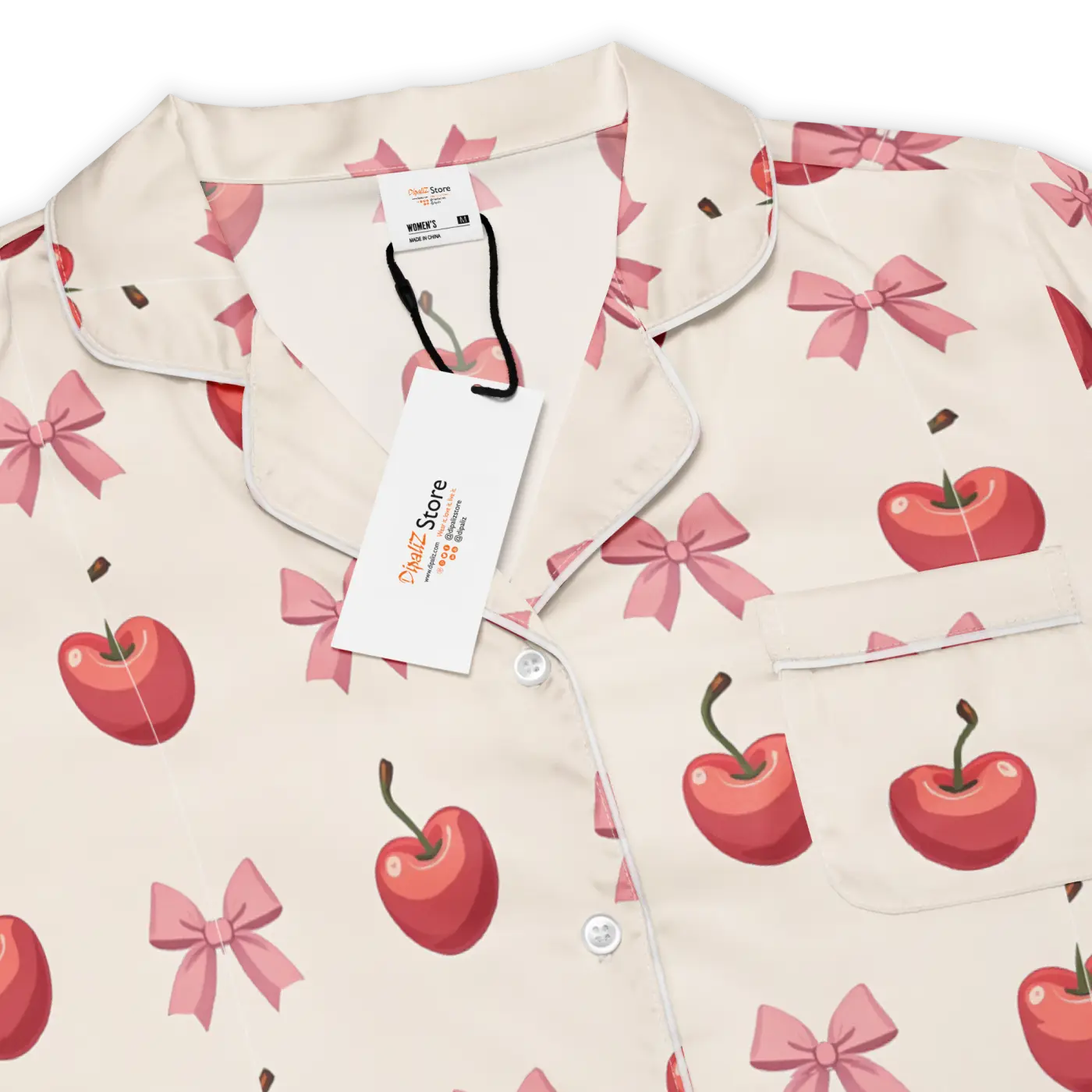 Kawaii Girl Short Sleeve Pajama - Satin Comfort Glam - DipaliZ