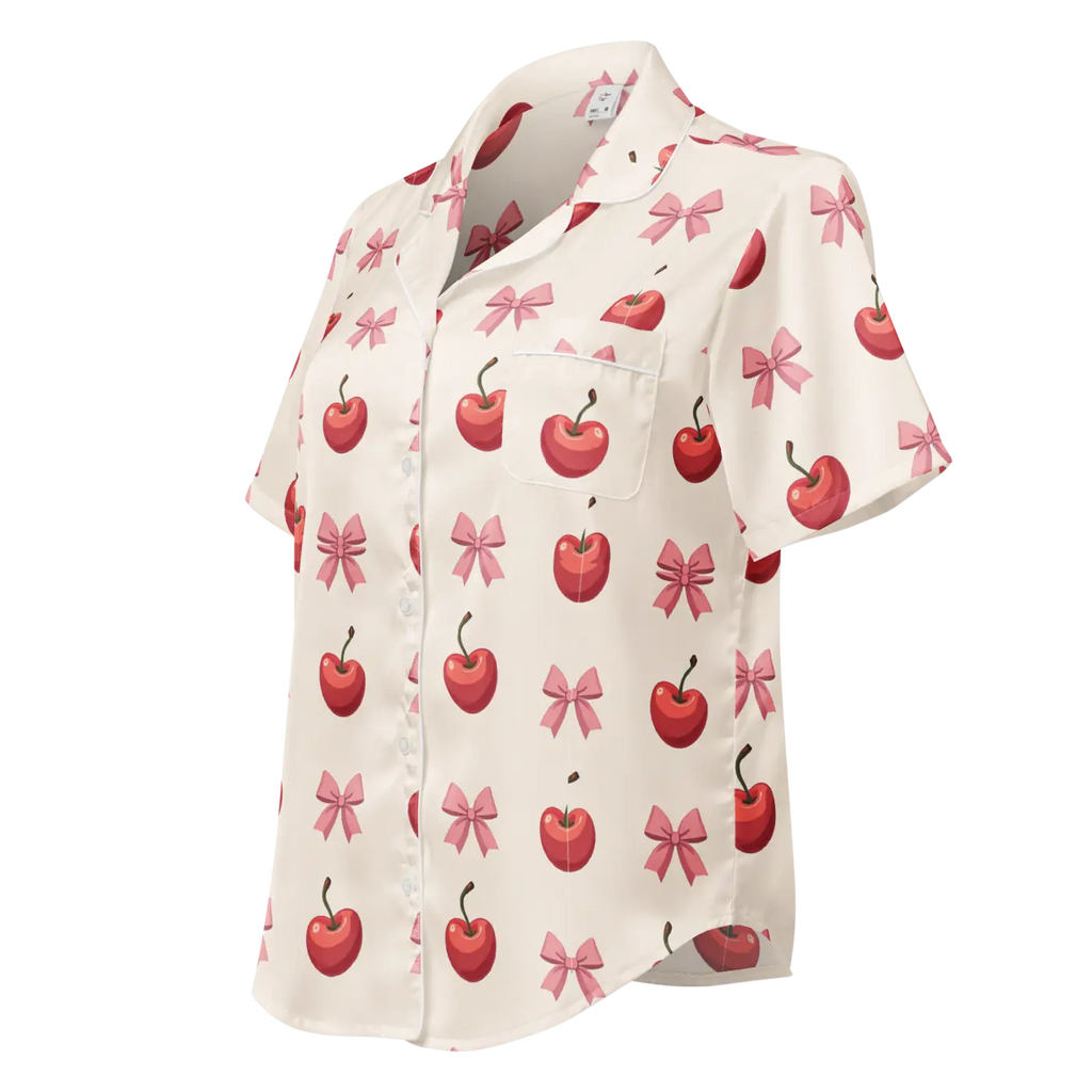 Kawaii Girl Short Sleeve Pajama - Satin Comfort Glam - DipaliZ