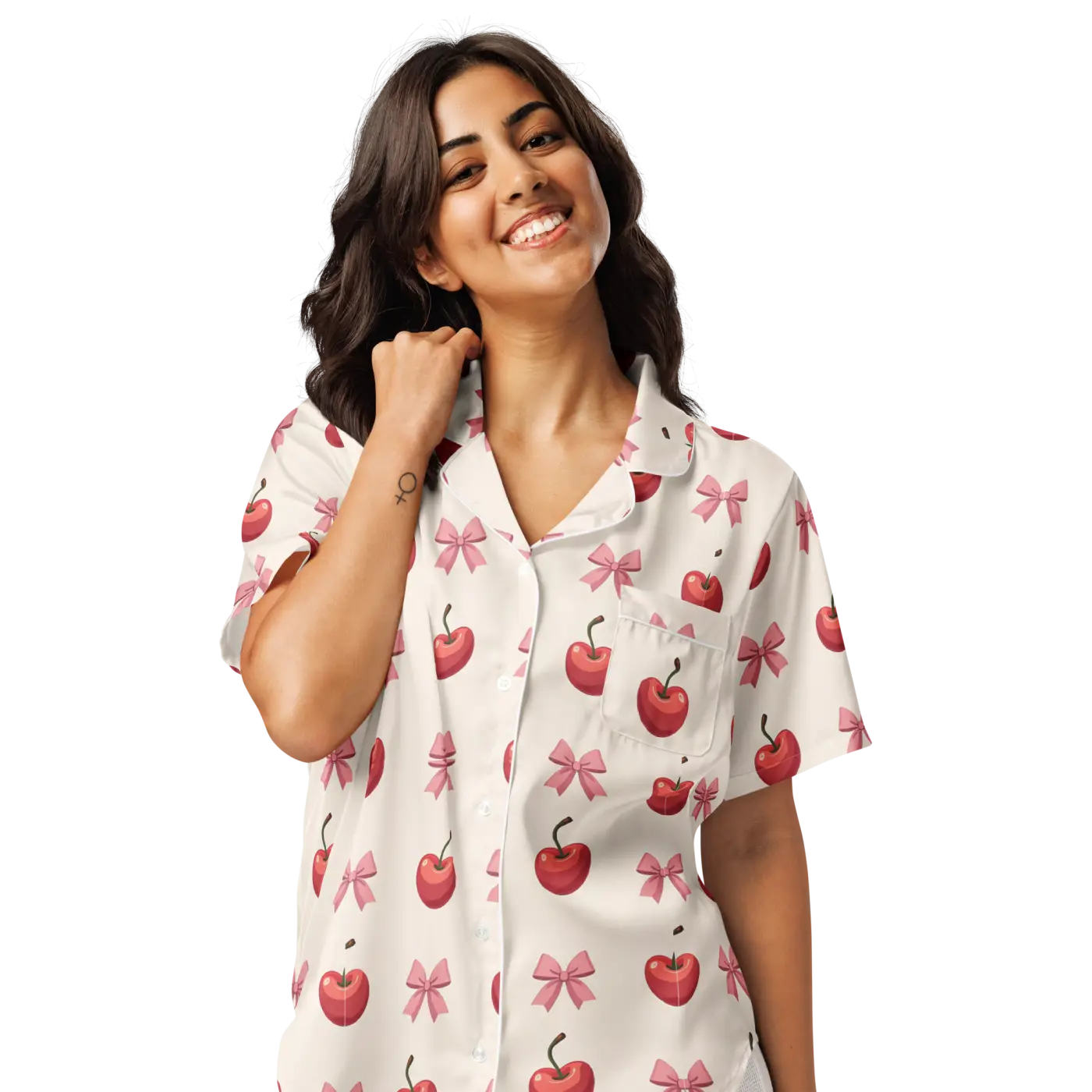 Kawaii Girl Short Sleeve Pajama - Satin Comfort Glam - DipaliZ