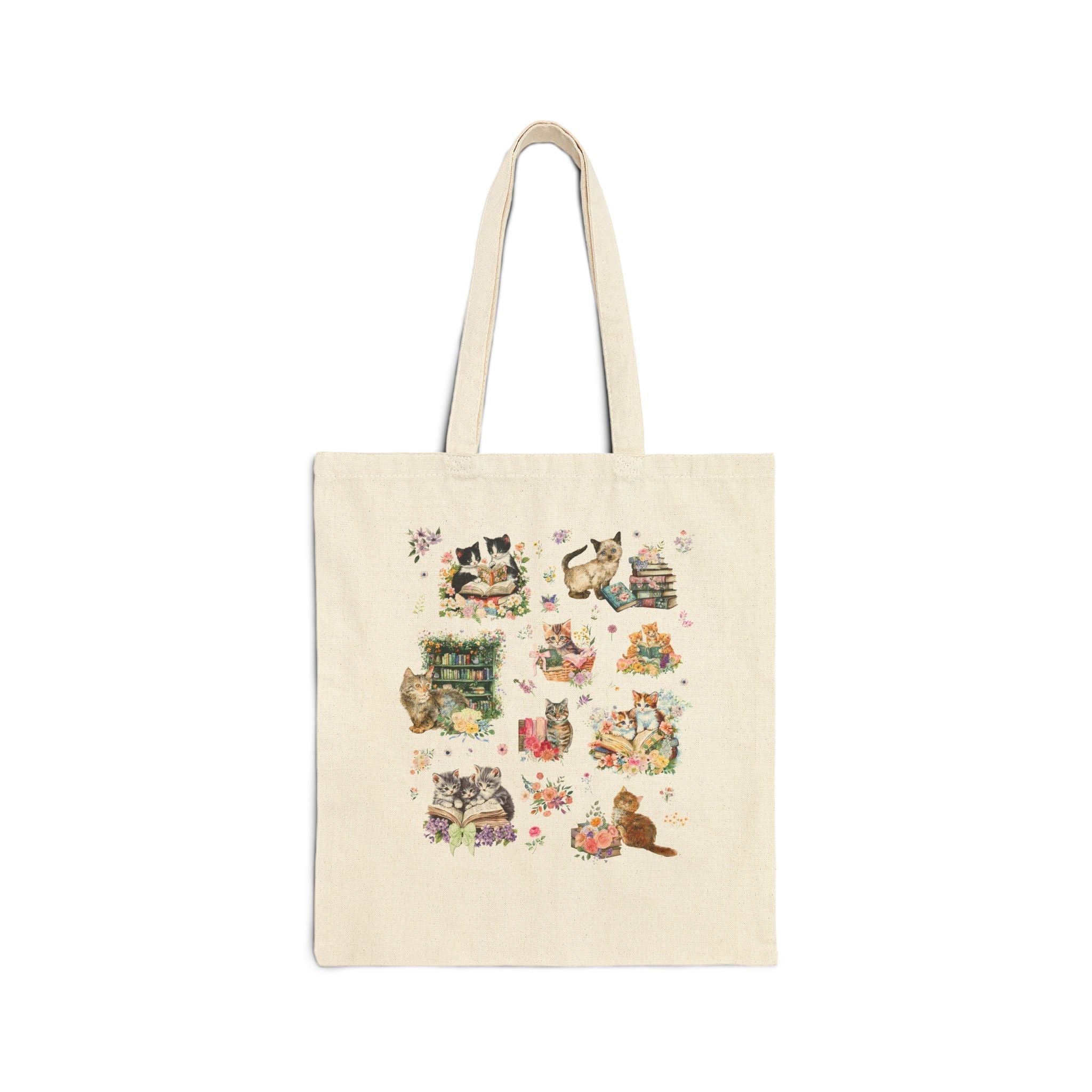 Book Lover Cat Tote Bag