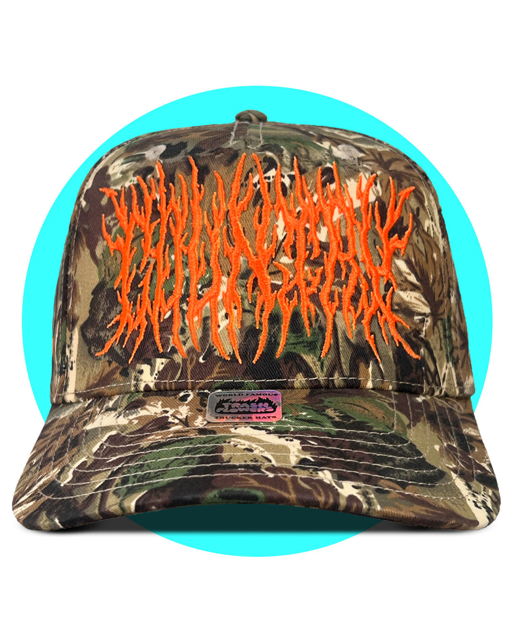 Country Death Metal Camo Snapback Embroidered Trucker Hat