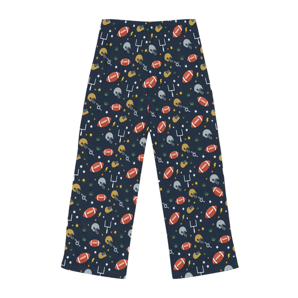 Cozy Women's Pajama Pants with Football Pattern - Perfect for Game Day!