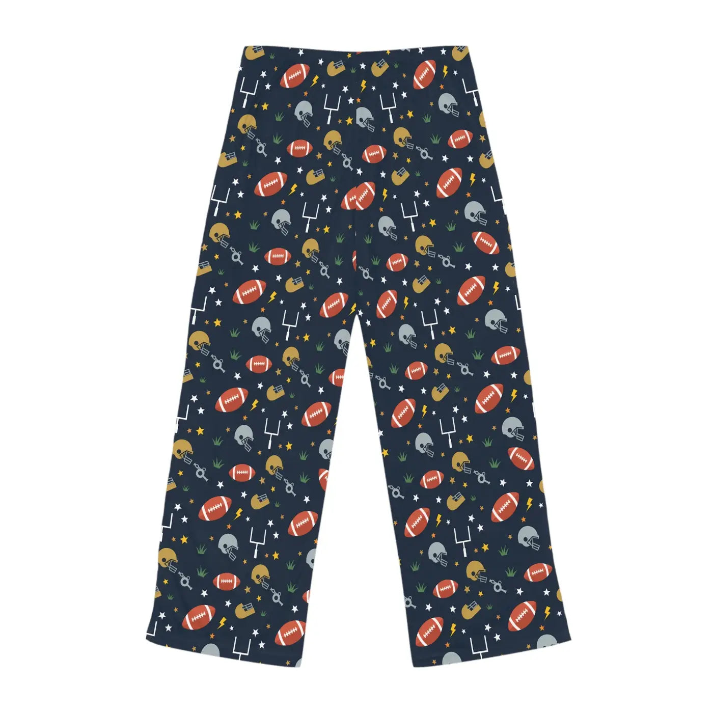 Cozy Women's Pajama Pants with Football Pattern - Perfect for Game Day!