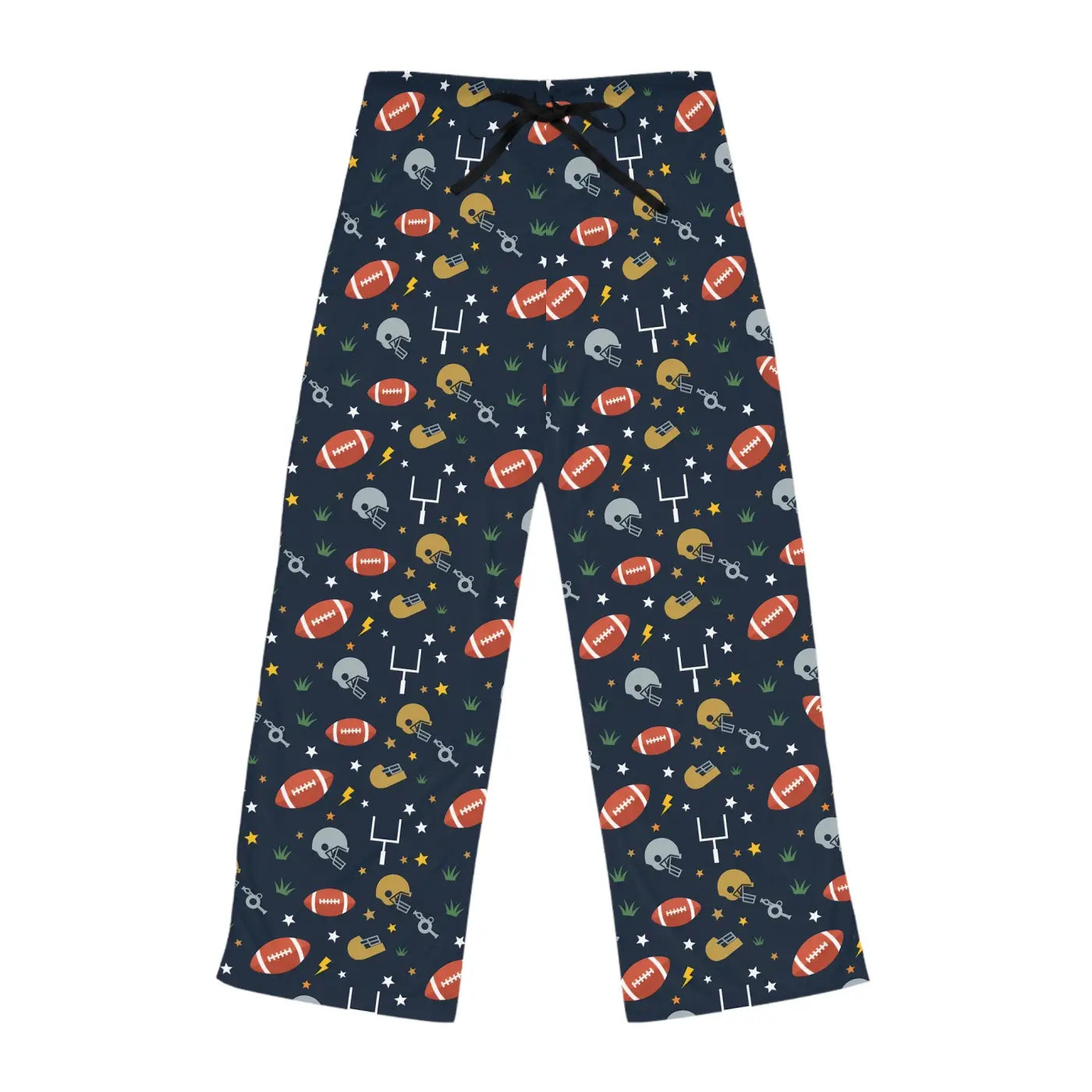 Cozy Women's Pajama Pants with Football Pattern - Perfect for Game Day!
