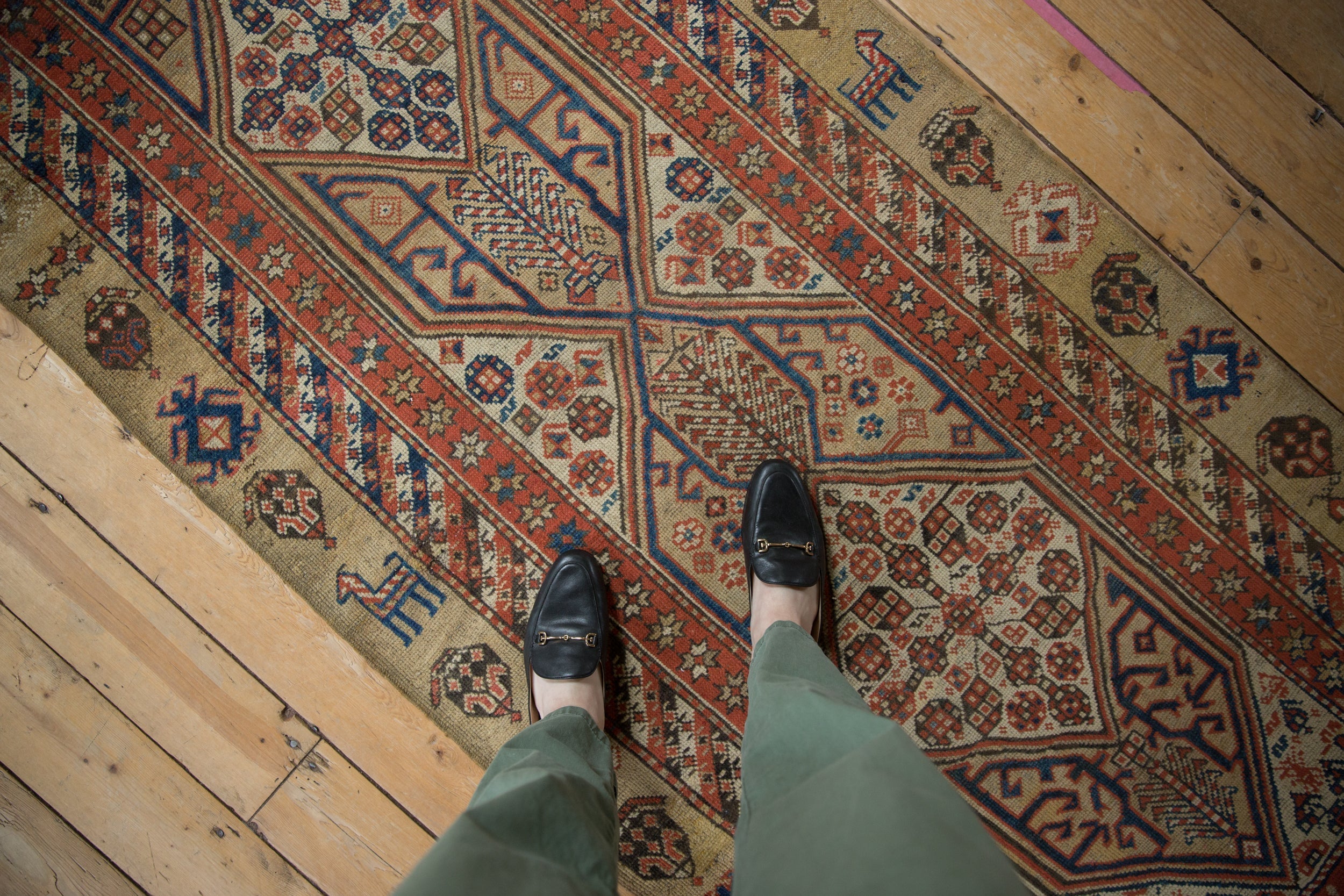 3.5x9.5 Antique Serab Rug Runner