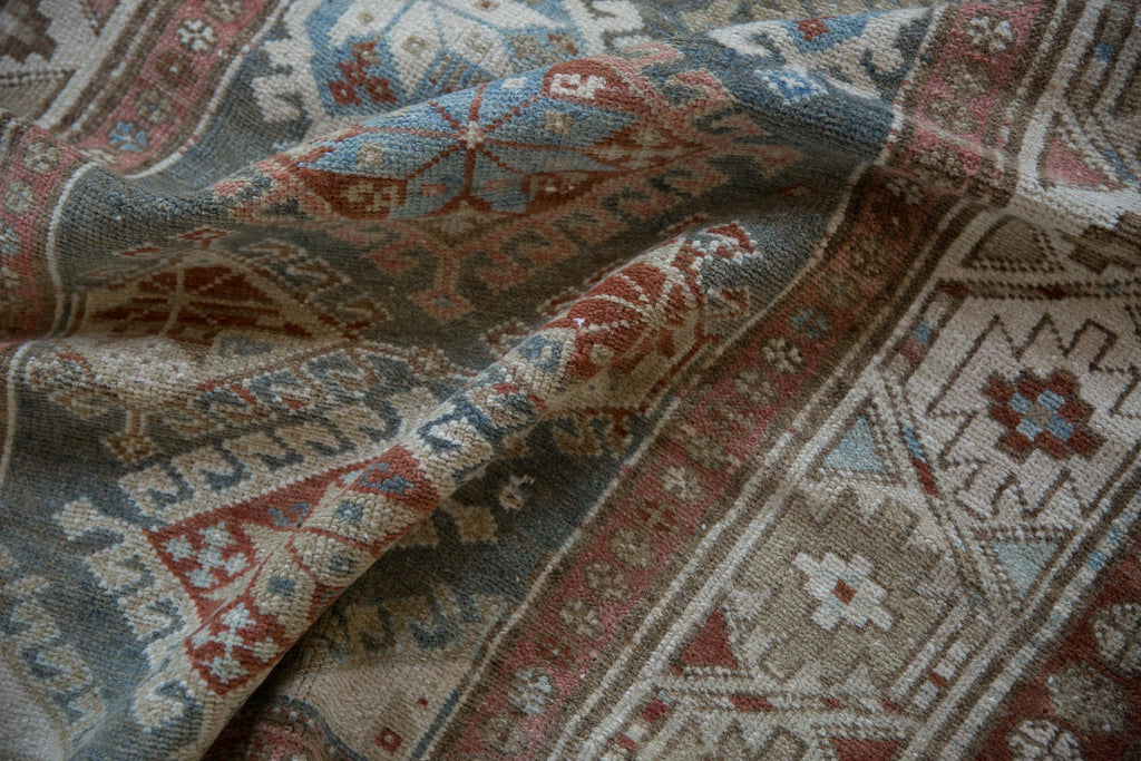 3.5x15.5 Vintage Distressed Hamadan Rug Runner