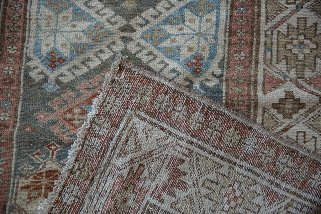 3.5x15.5 Vintage Distressed Hamadan Rug Runner