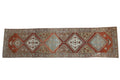 3.5x13 Vintage Distressed Malayer Rug Runner