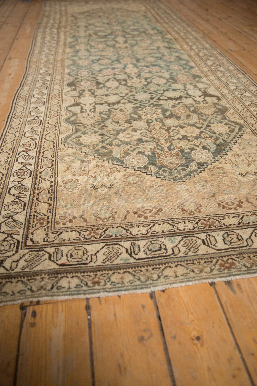 4x11 Vintage Distressed Hamadan Rug Runner