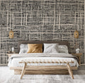 Black and beige Plaid wallpaper | Kitchen + Metal