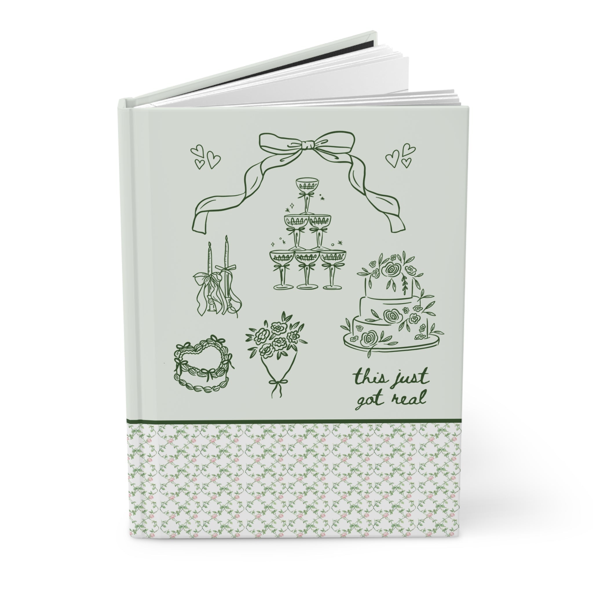 Cute Cottagecore Notebook for Bride