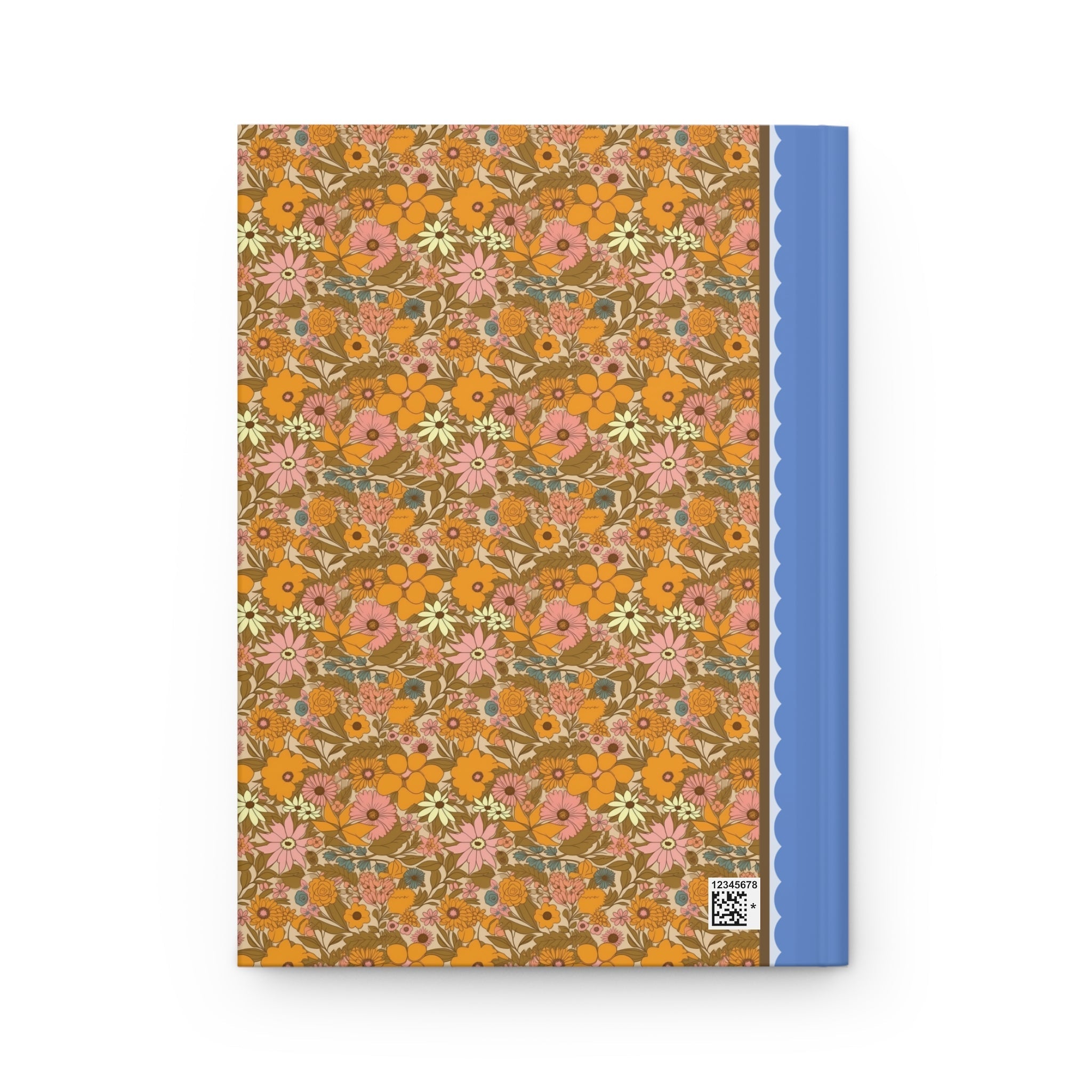 Cute Floral Initial Notebook with Cottagecore Bear Holding a Heart: S