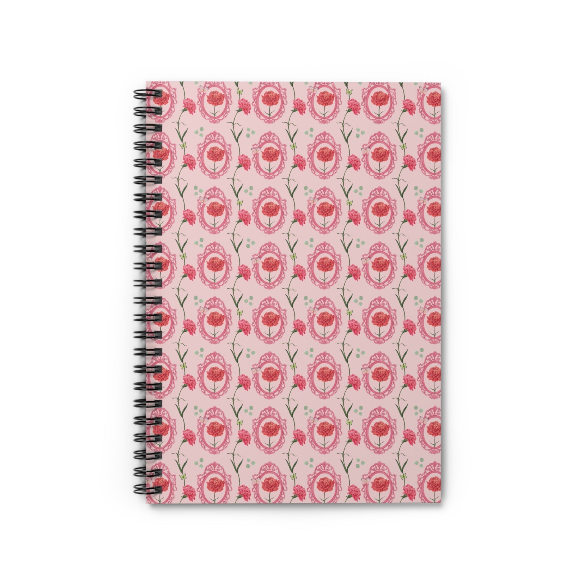 Cute Floral Notebook with Vintage Botanical Flowers: Gift for Flower Lover