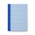 Plaid Notebook with Hearts: Blue