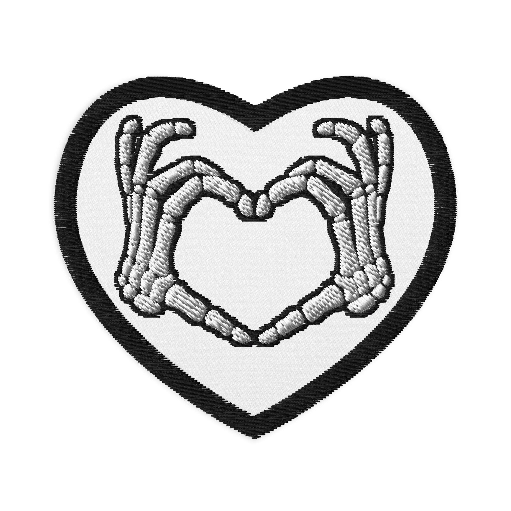 Skeleton Heart Iron-On Embroidered EDM Festival Patches