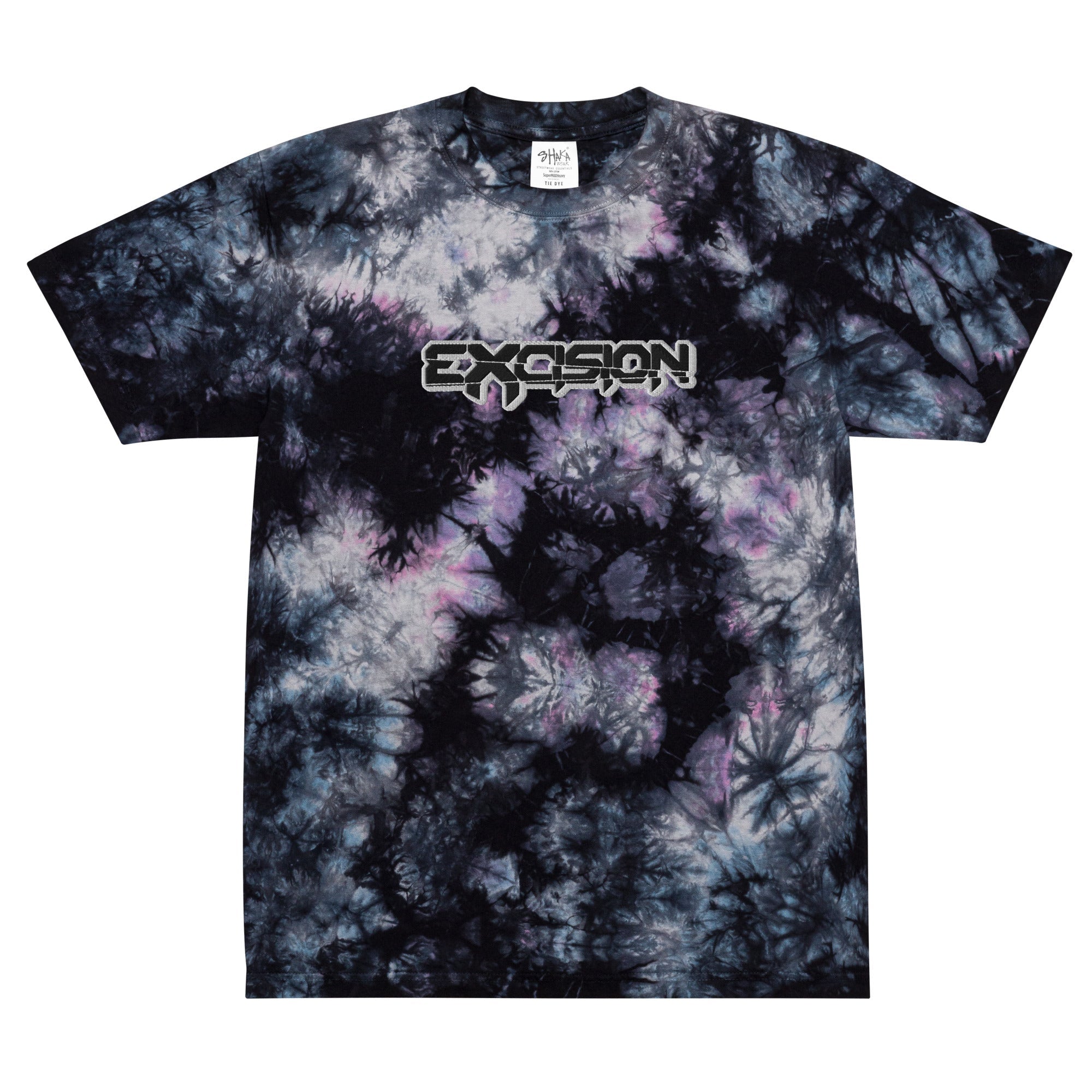 Excision Full Chest Embroidery Tie Dye T-shirt