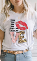 LOVE Multi Pattern Valentine Graphic Tee