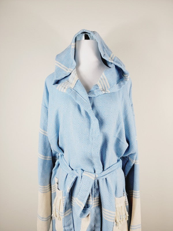 Unisex Robe, Beach or spa Robe with pockets - Ligh
