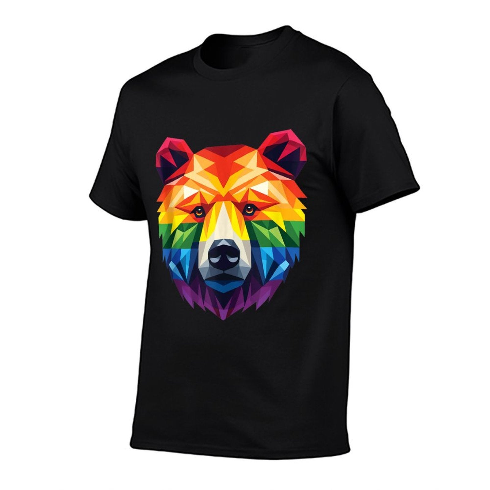 Geometric Bear in LGBT, Gay Pride Bear  Tagless Design T-Shirt