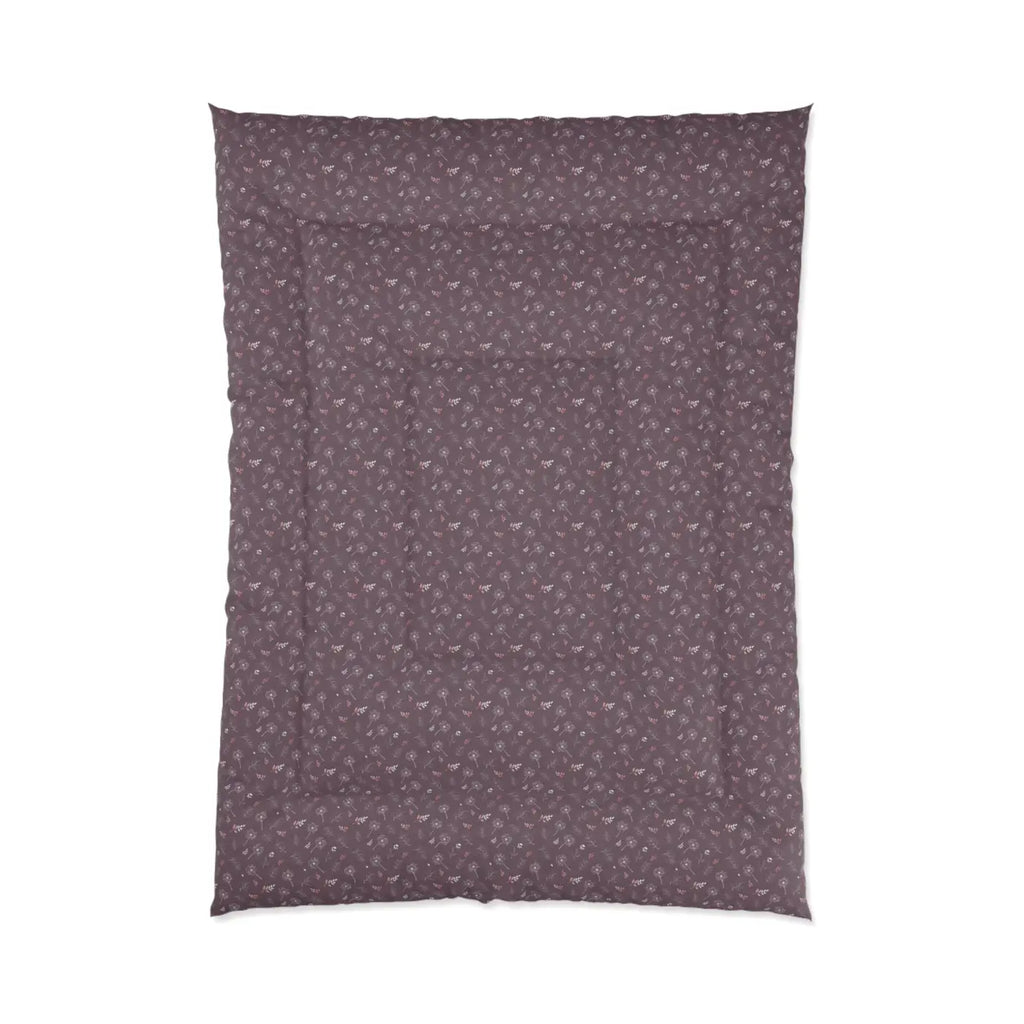 Luxurious Mauve Comforter - Dandelions Design - DipaliZ