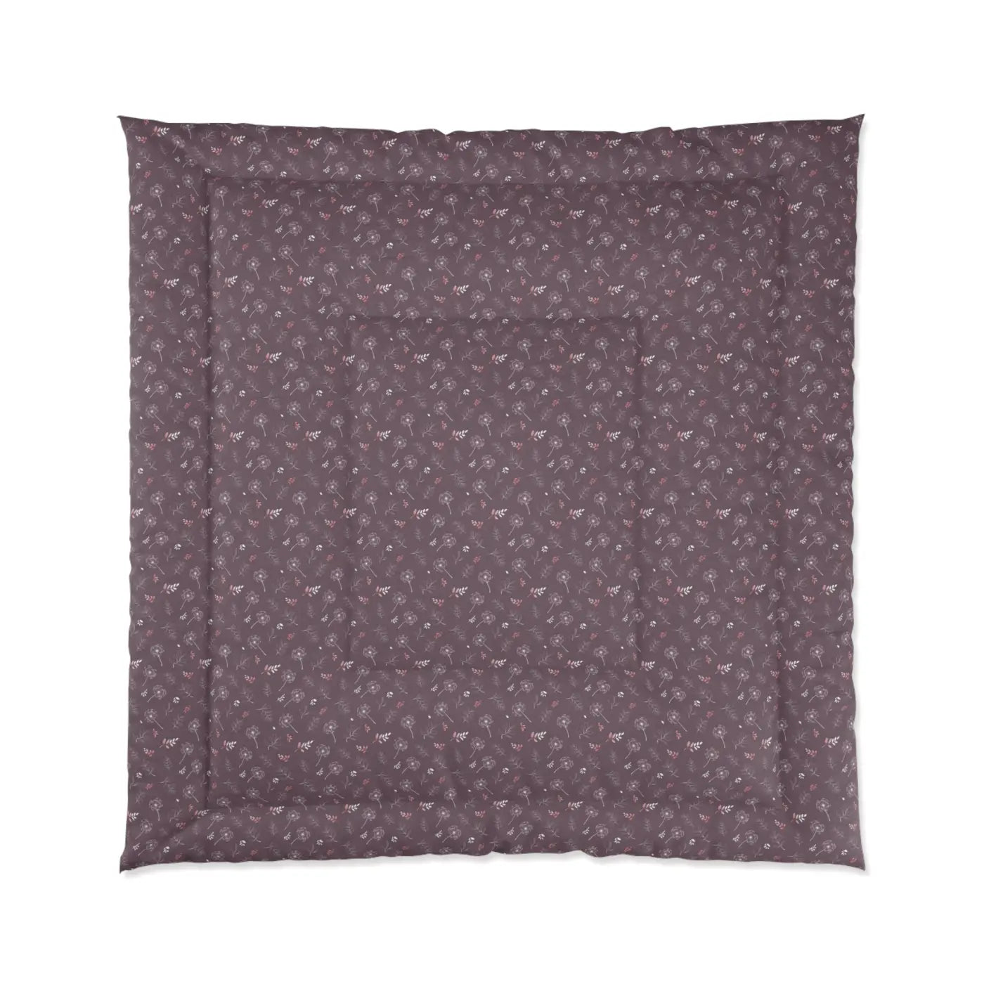 Luxurious Mauve Comforter - Dandelions Design - DipaliZ