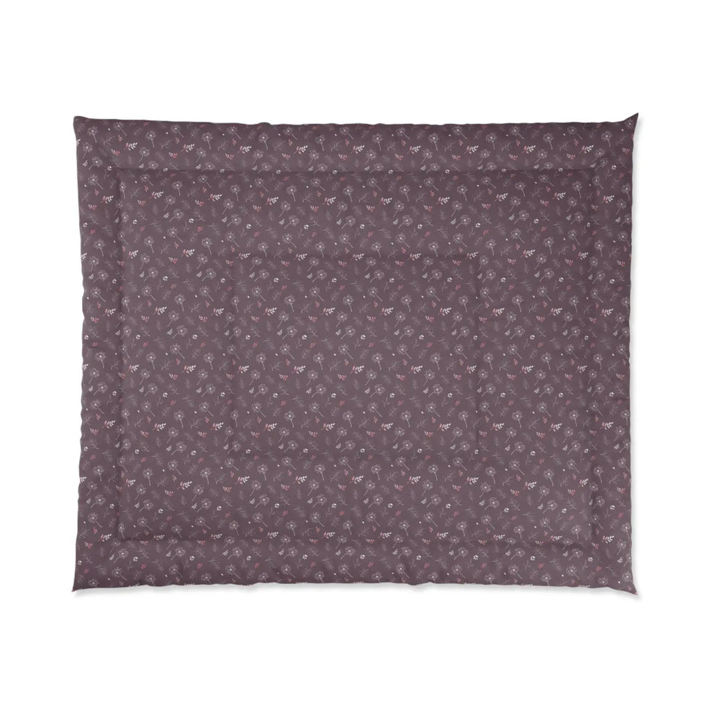 Luxurious Mauve Comforter - Dandelions Design - DipaliZ