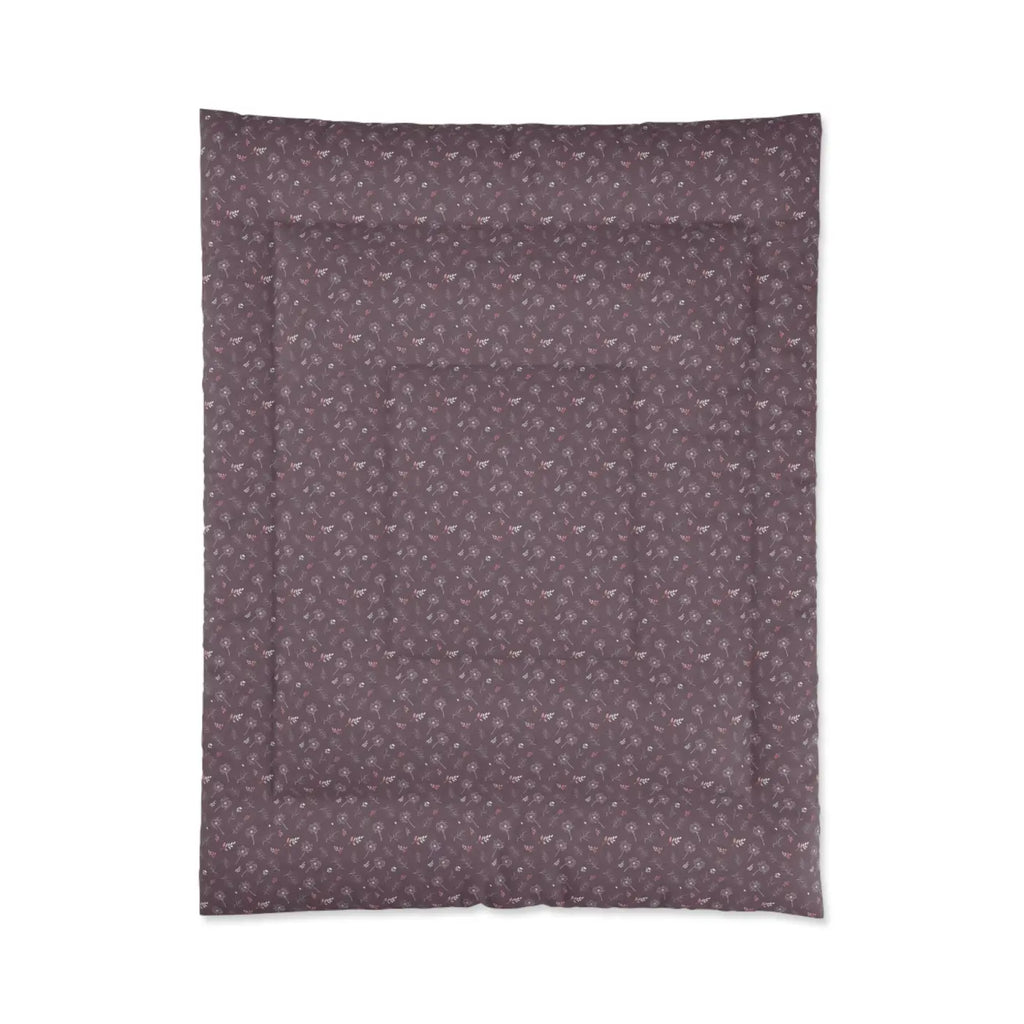 Luxurious Mauve Comforter - Dandelions Design - DipaliZ