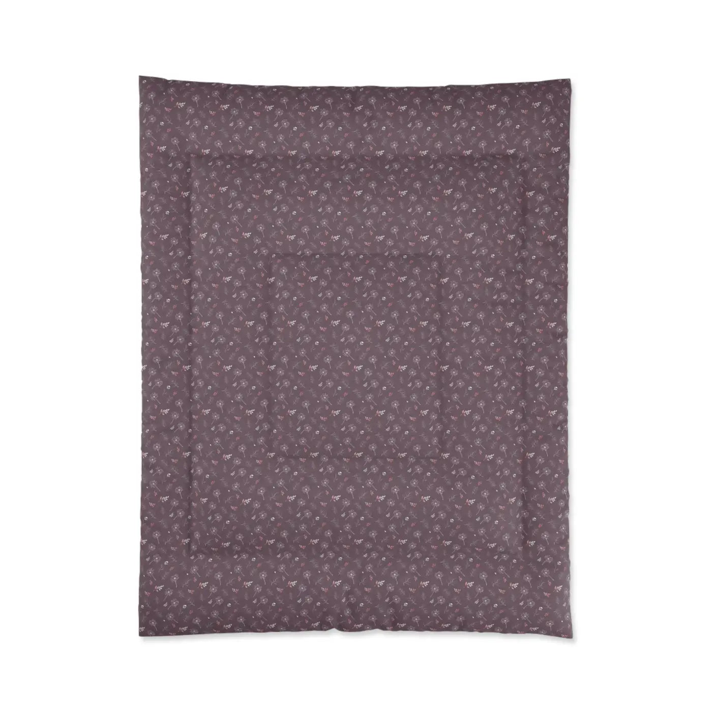 Luxurious Mauve Comforter - Dandelions Design - DipaliZ