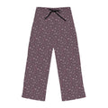 Soft Mauve Womens Pajama Pants - Dandelion Print - DipaliZ