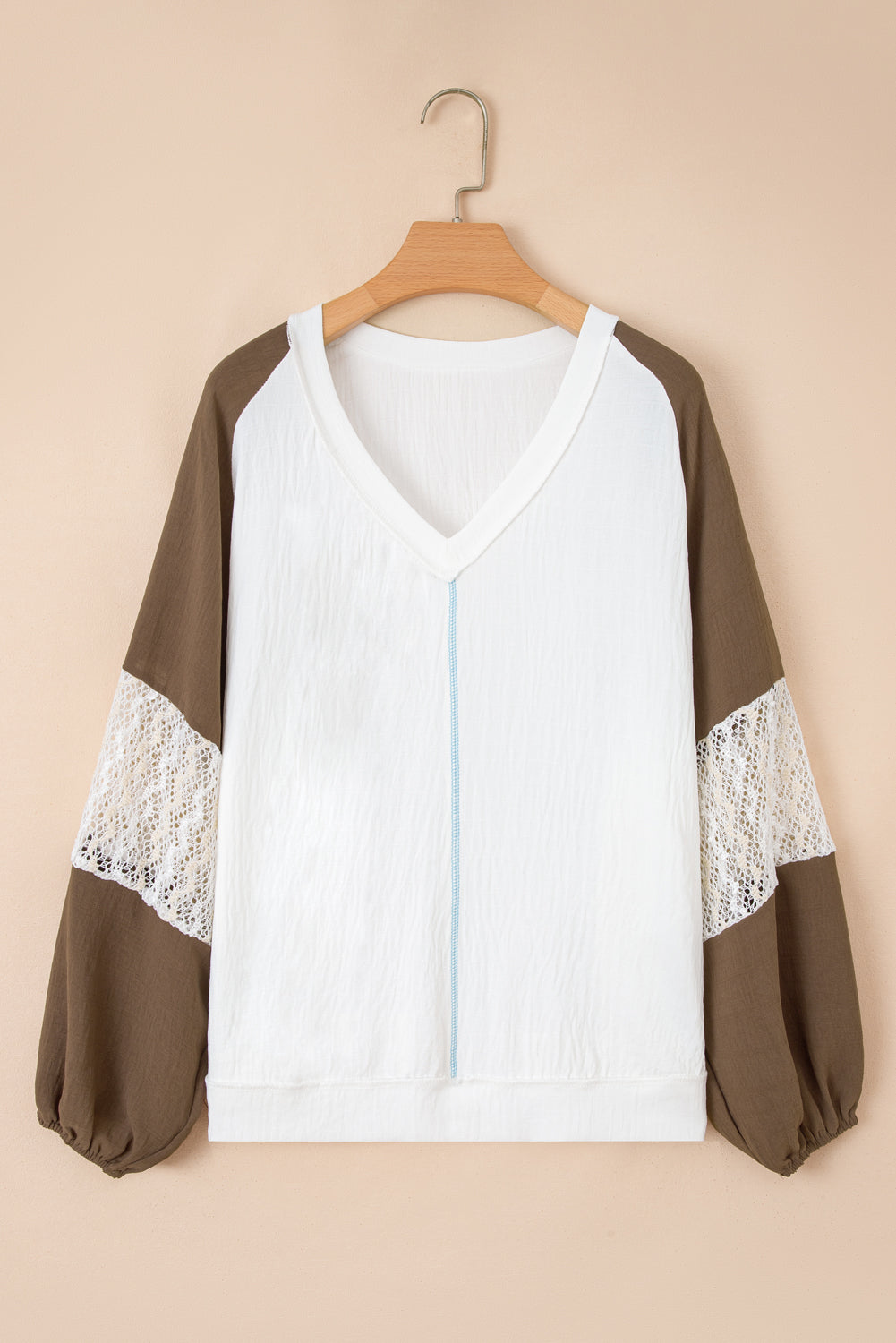 Julietta Patchwork Balloon Sleeve Blouse