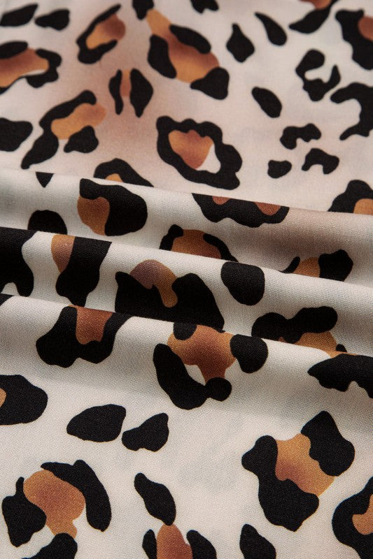 Leopard Colorblock Stripe Edge Shirt and Pants Paj