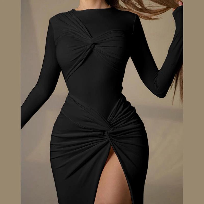 High Slit Tiny Waist Dress