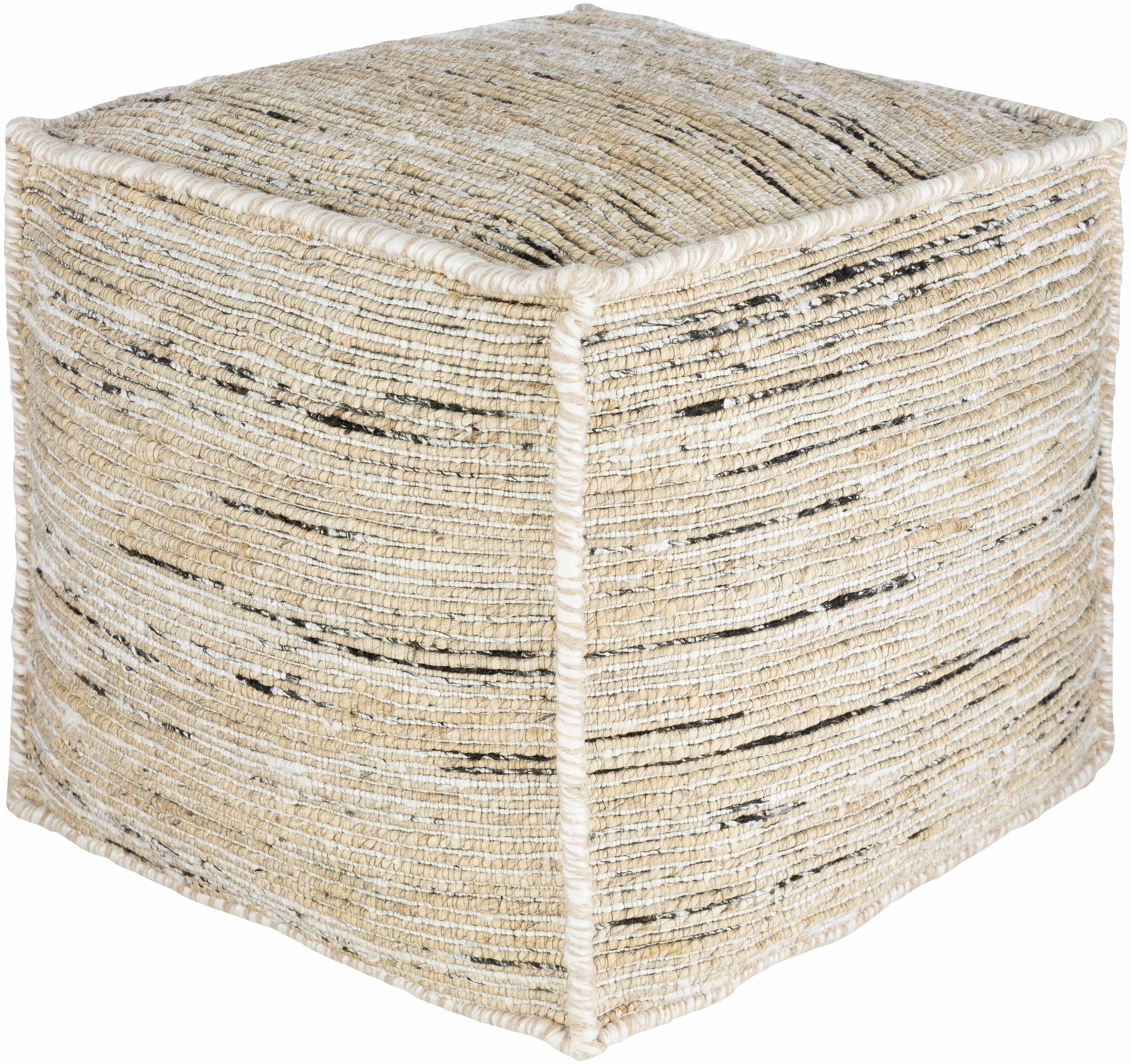Deckers Rustic Striped Rectangular Pouf - Clearance