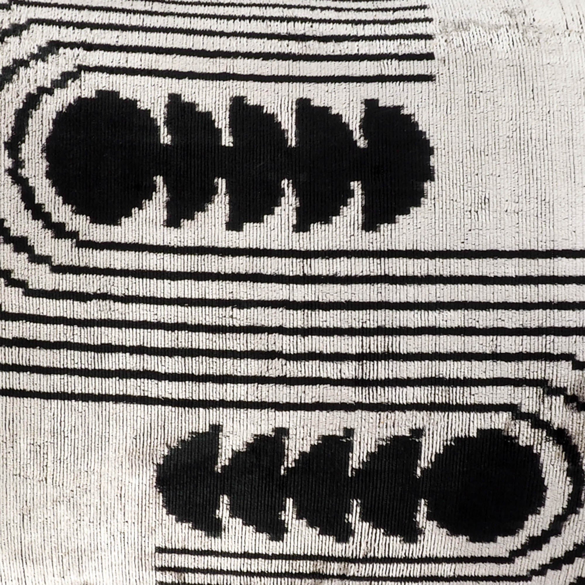 Art Deco Silk Velvet Ikat Throw Pillow Cover 16 X 24