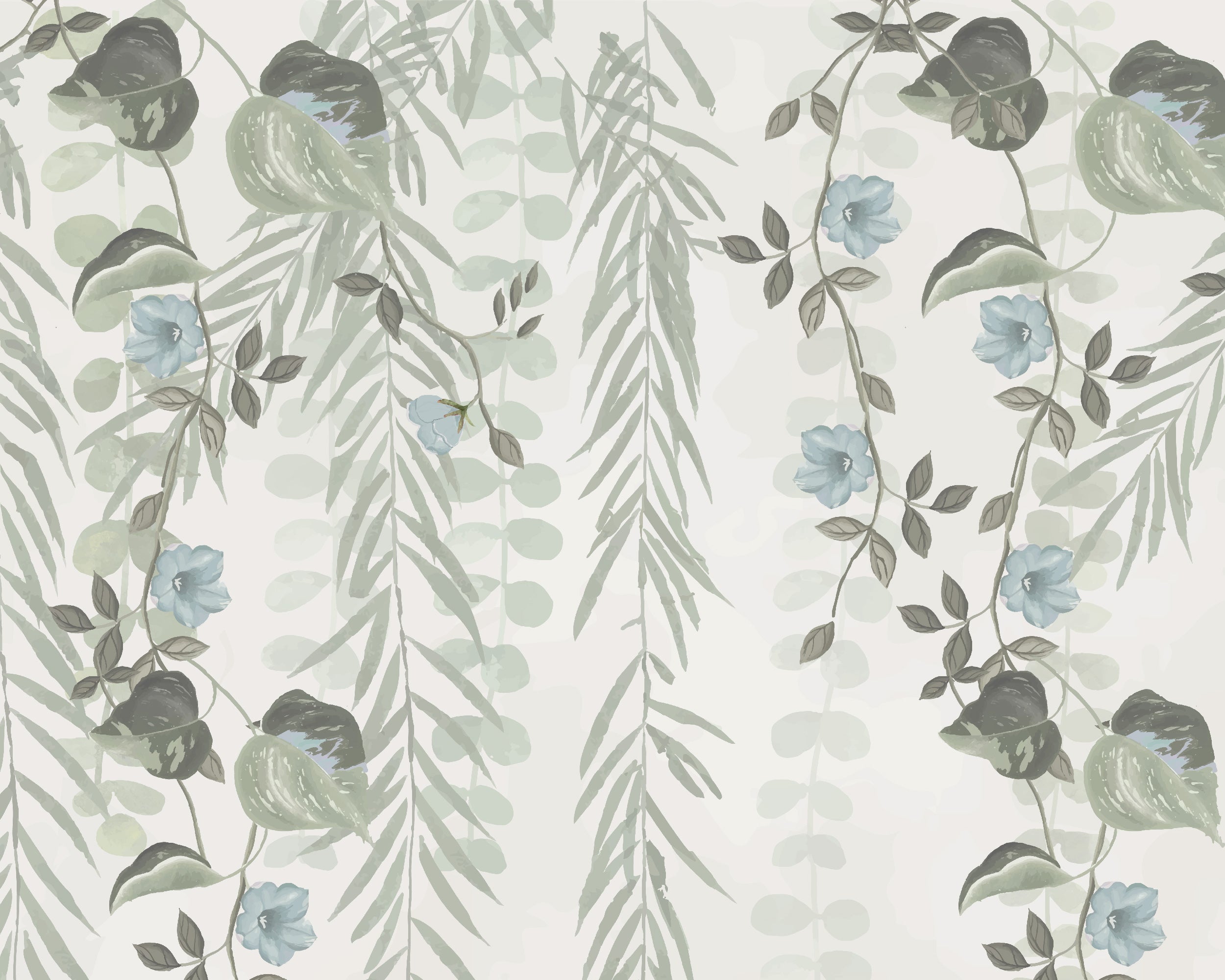Lush Foliage Wallpaper | Kitchen + Metal