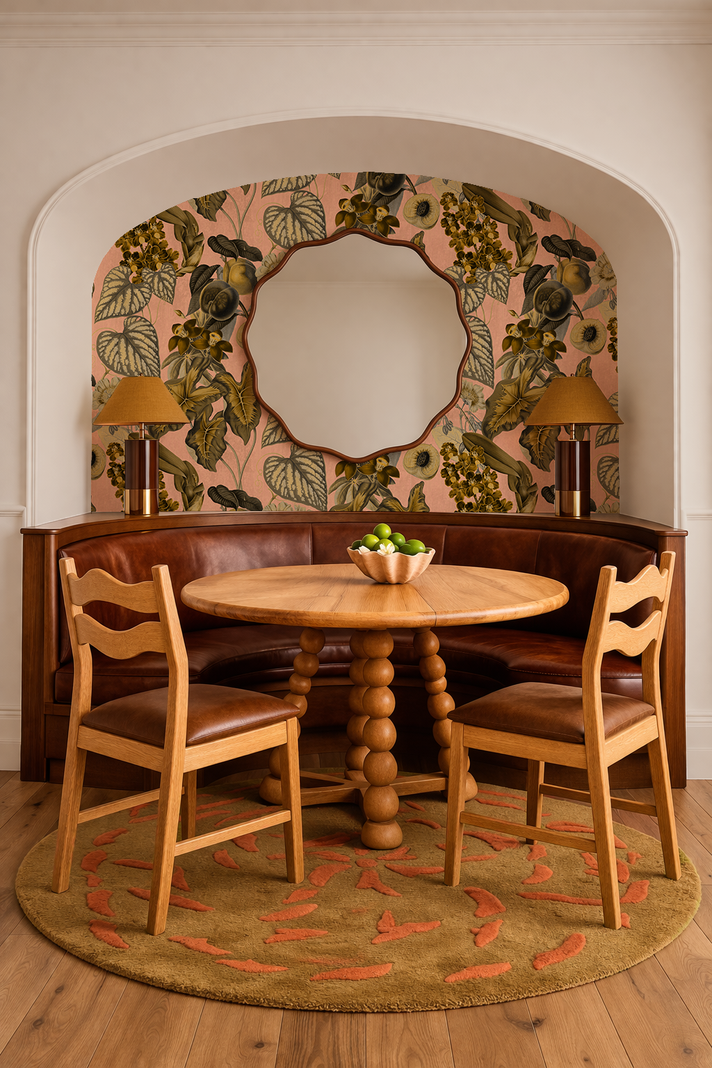 Cali Tropicale Wallpaper, peach and yellow