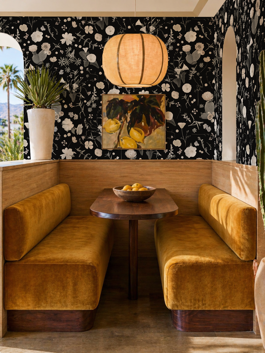 California Native Wallpaper, black and muted color