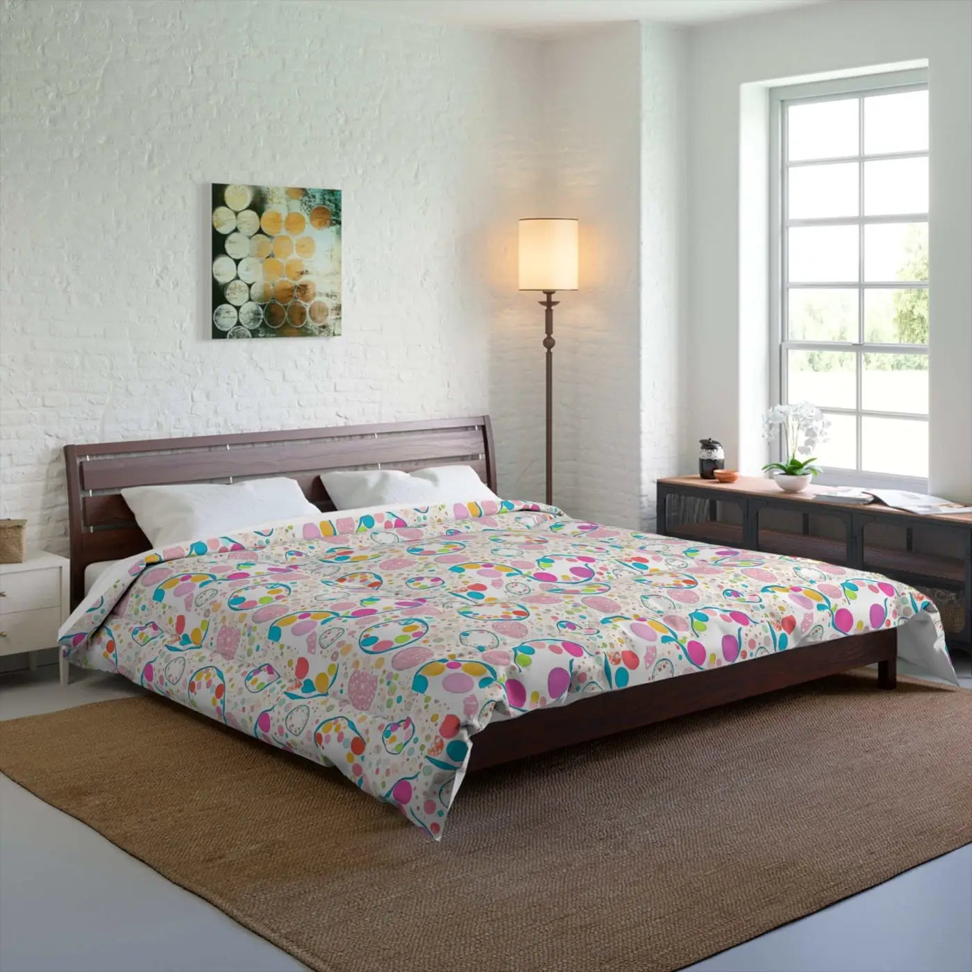 Vibrant Circles Comforter - Polyester Bedding - DipaliZ