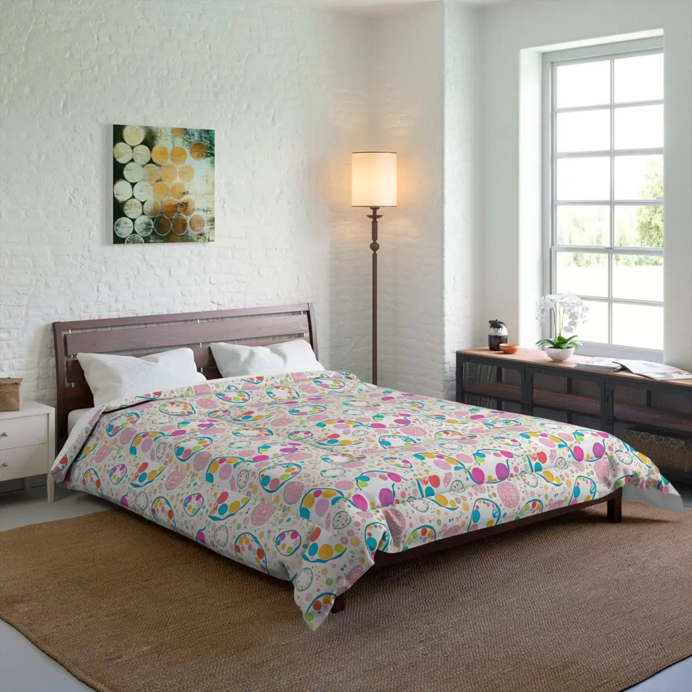 Vibrant Circles Comforter - Polyester Bedding - DipaliZ
