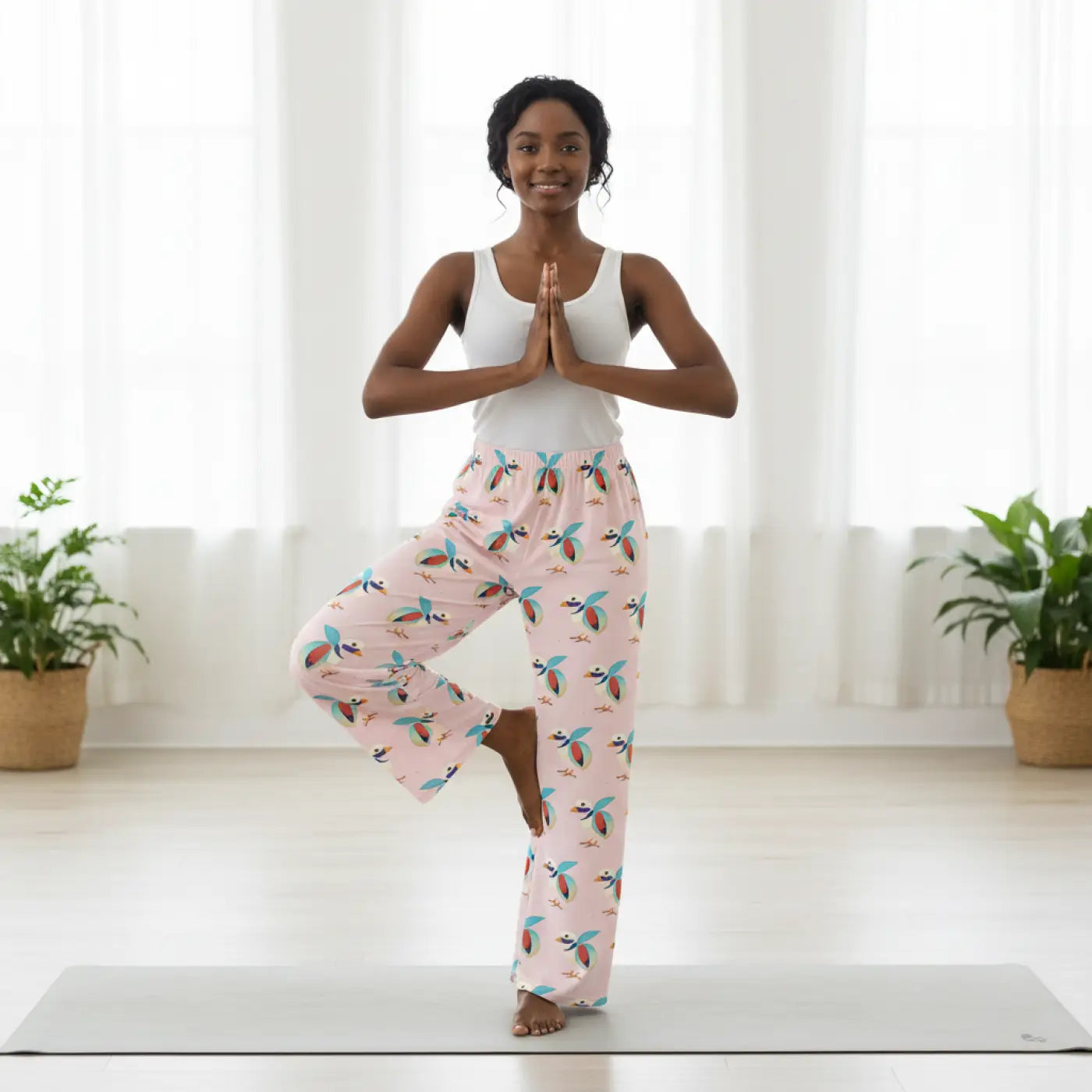 Cute bird, Women's Pajama Pants (AOP)