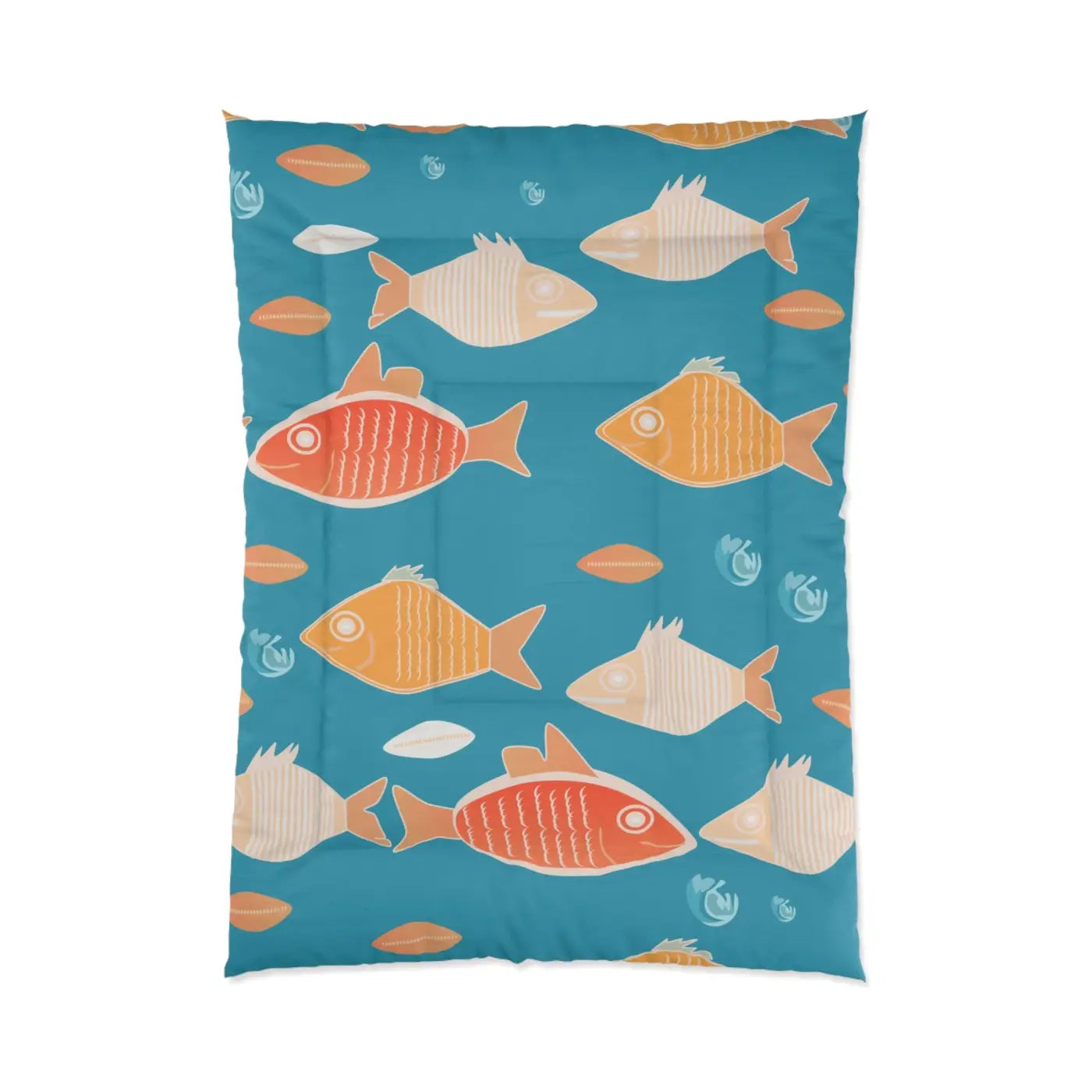 Vibrant Fishes Comforter - Soft Polyester Bedding - DipaliZ