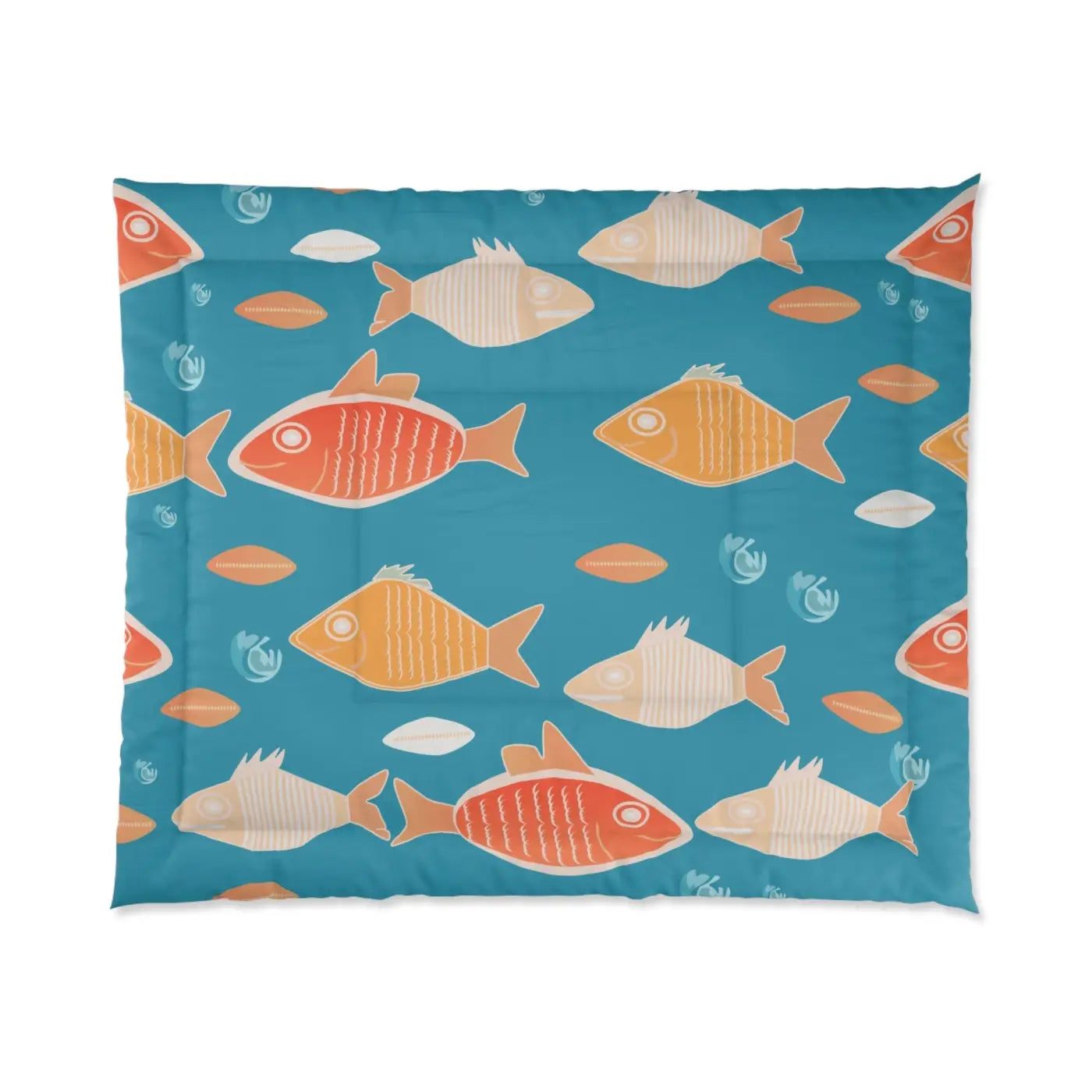 Vibrant Fishes Comforter - Soft Polyester Bedding - DipaliZ