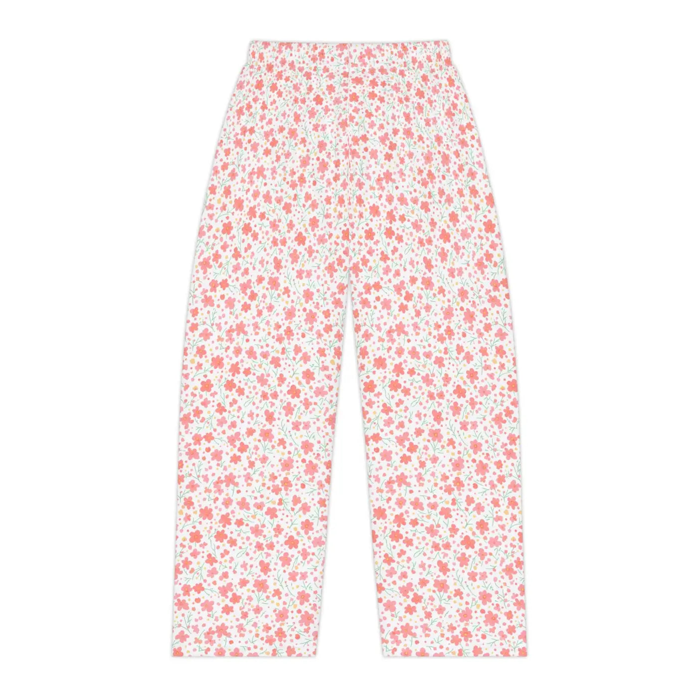 Pink floral pattern, Women's Pajama Pants (AOP)