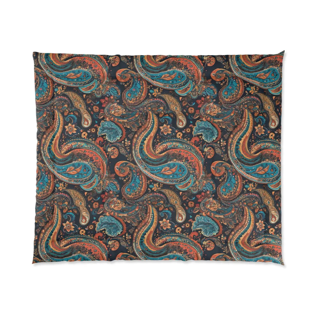 Cozy Paisley Pattern Comforter - Polyester Bedding - DipaliZ