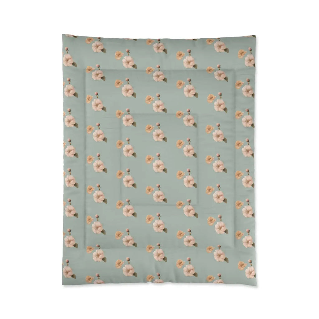 Pastel Flowers Pattern Comforter Cozy Lightweight - DipaliZ