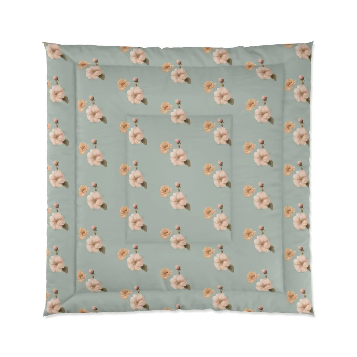 Pastel Flowers Pattern Comforter Cozy Lightweight - DipaliZ