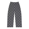 White swirls on black pattern, Women's Pajama Pants (AOP)