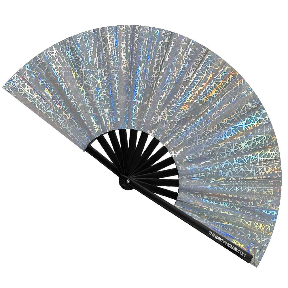 Discoteca Metallic Reflective Hand Fan
