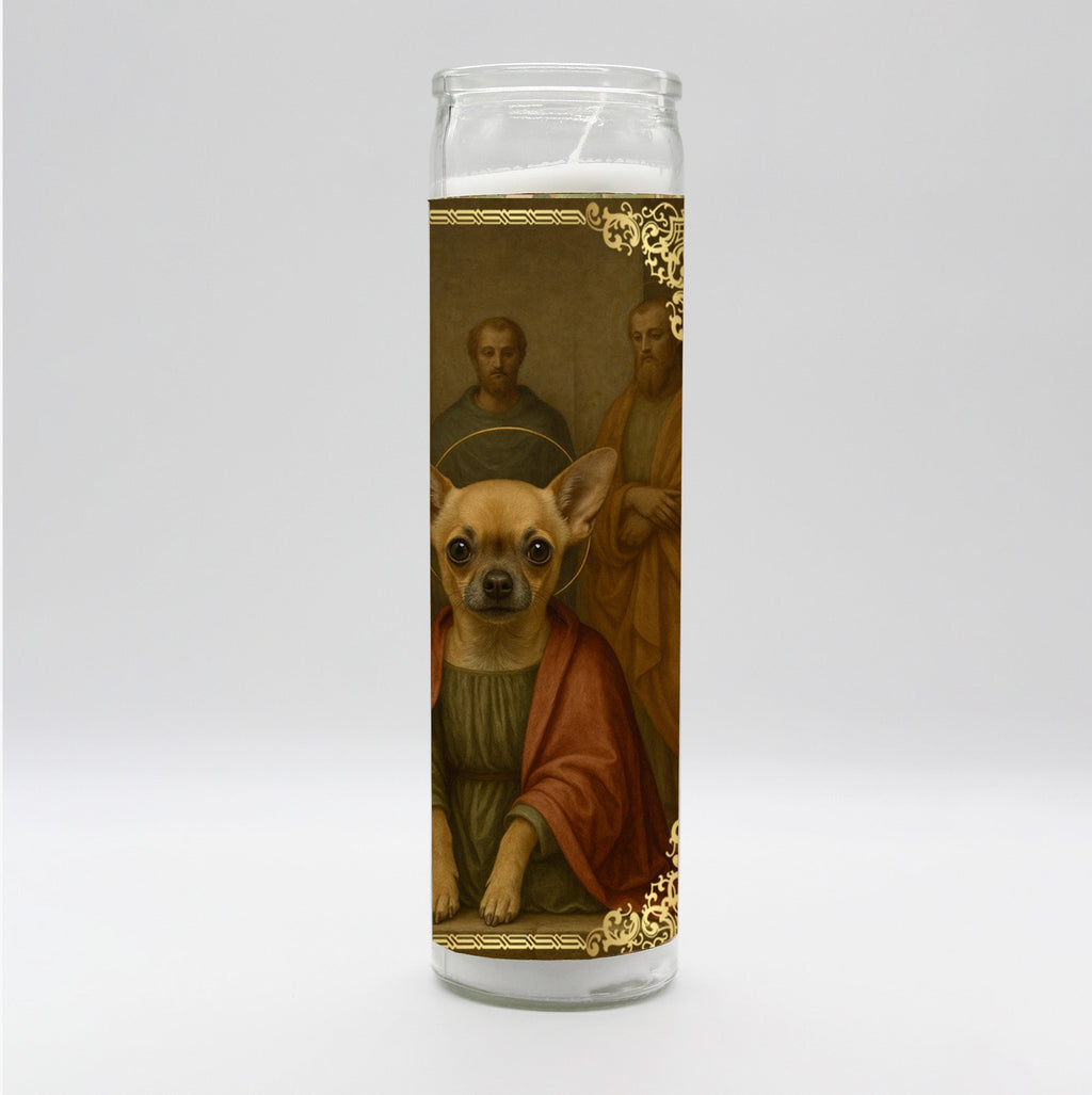Saint Chihuahua Renaissance Dog Candle