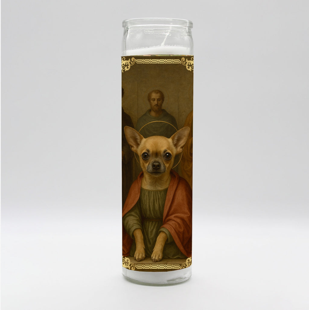 Saint Chihuahua Renaissance Dog Candle